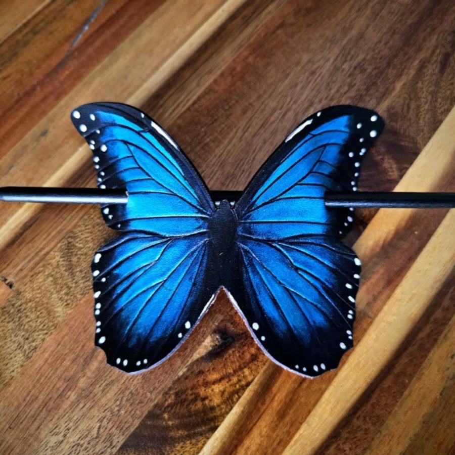 wholesale-blue-morpho-butterfly-hairpin-lillians-leather-mercantile